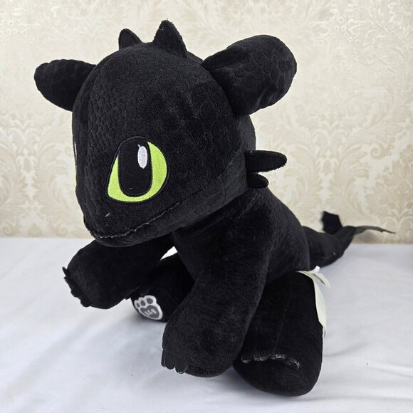 Build-A-Bear DreamWorks Black Stuffed Plush Dragon "How To Train Your Dragon" - Picture 3 of 14
